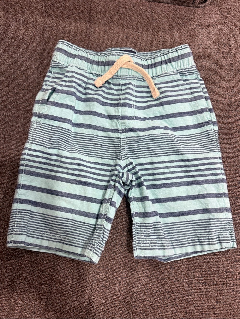 The Children's Place Blue & Navy Striped Knit Drawstring Shorts